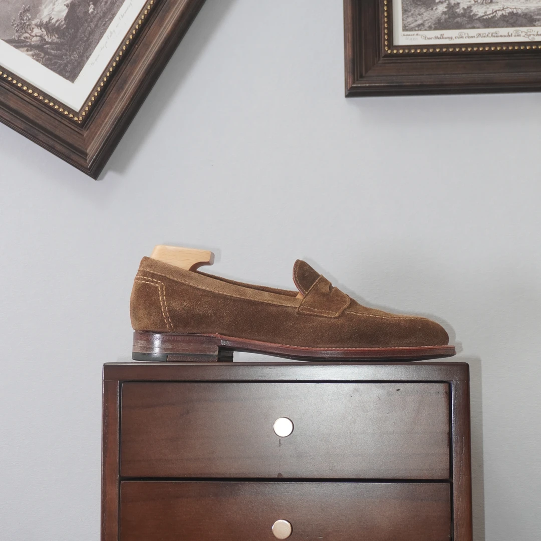 vintega麂皮翻A家毛皮乐福鞋A0024