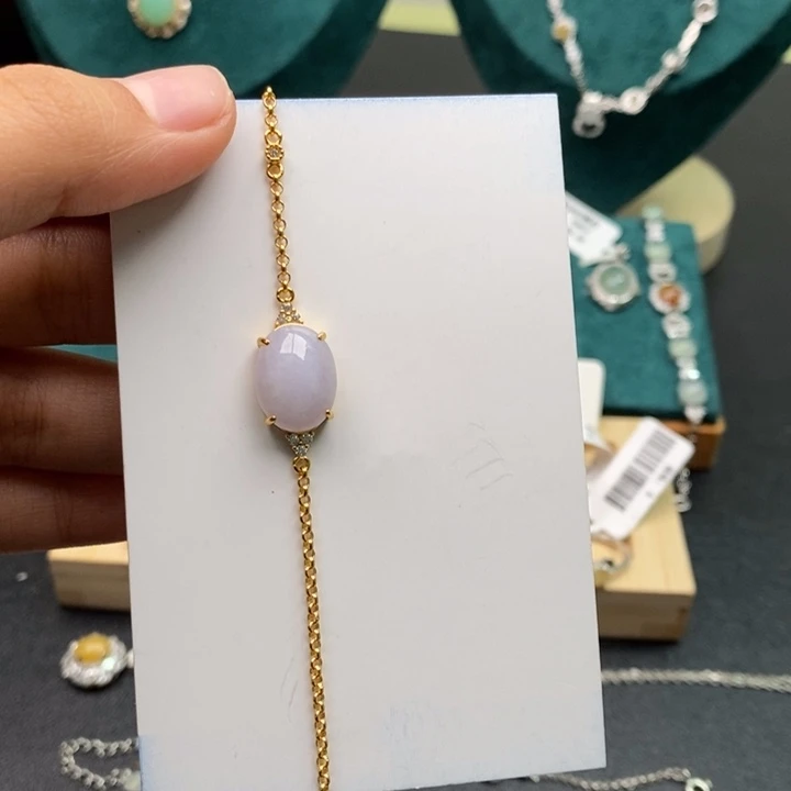 翡翠手链银S925镶嵌1111