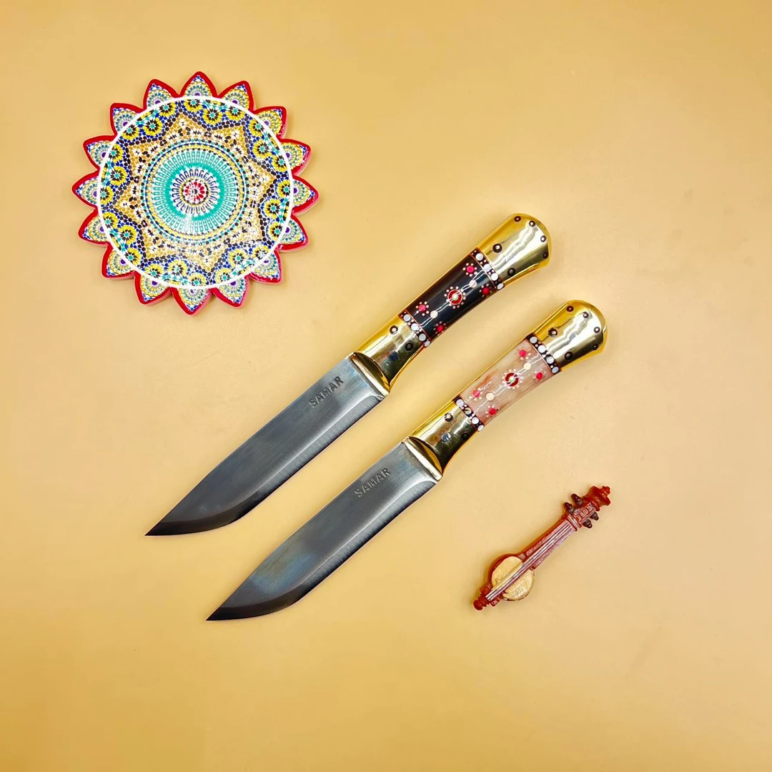 【英吉沙】侧接钢纯手工锻打小号直柄刀可收藏送人