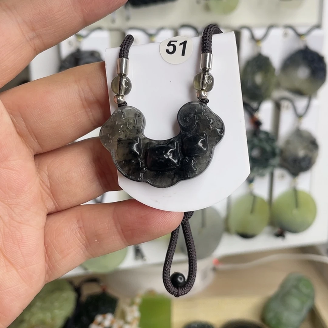 【闪购商品】岫玉颈饰未镶嵌我****福招财