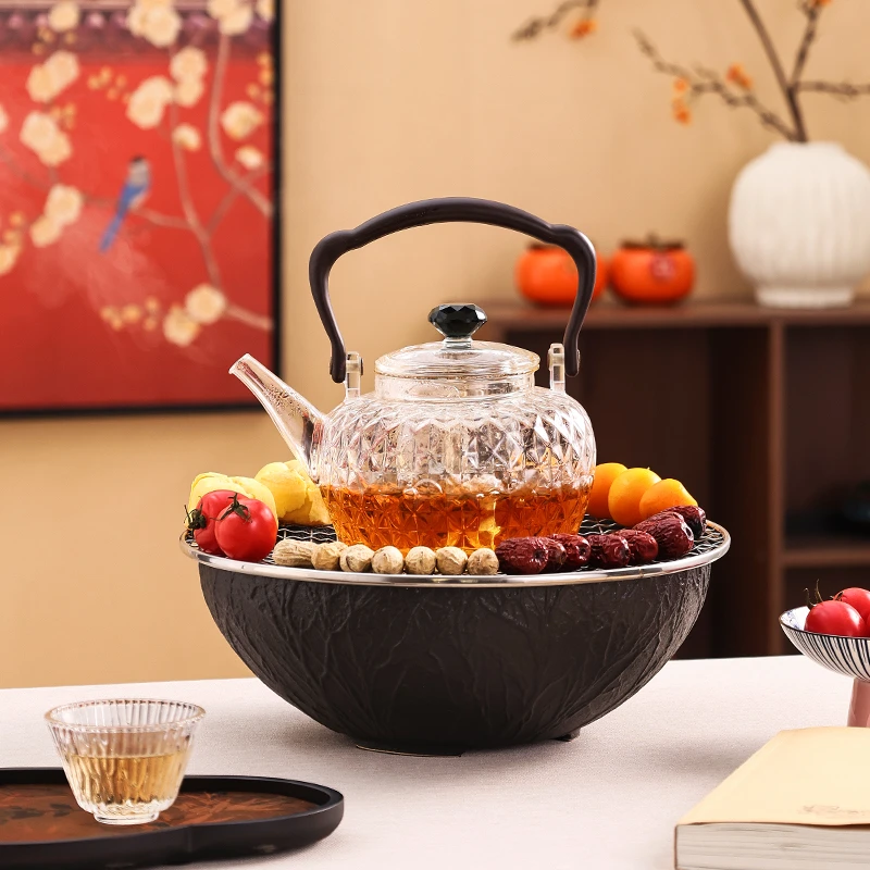 炉世界高升炉围炉电陶炉钻石玻璃壶多功能家用烧水煮茶神器配烤网
