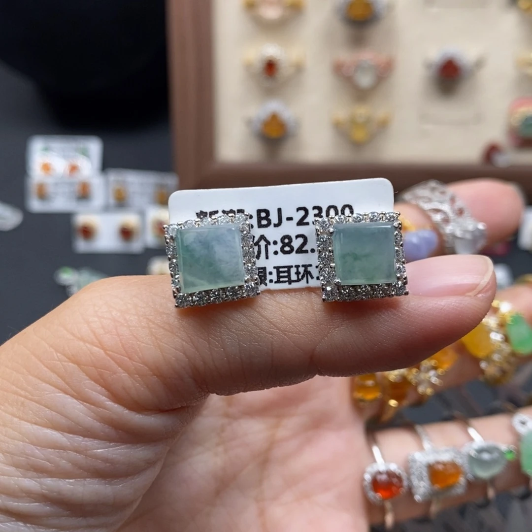 翡翠银S925镶嵌戒指