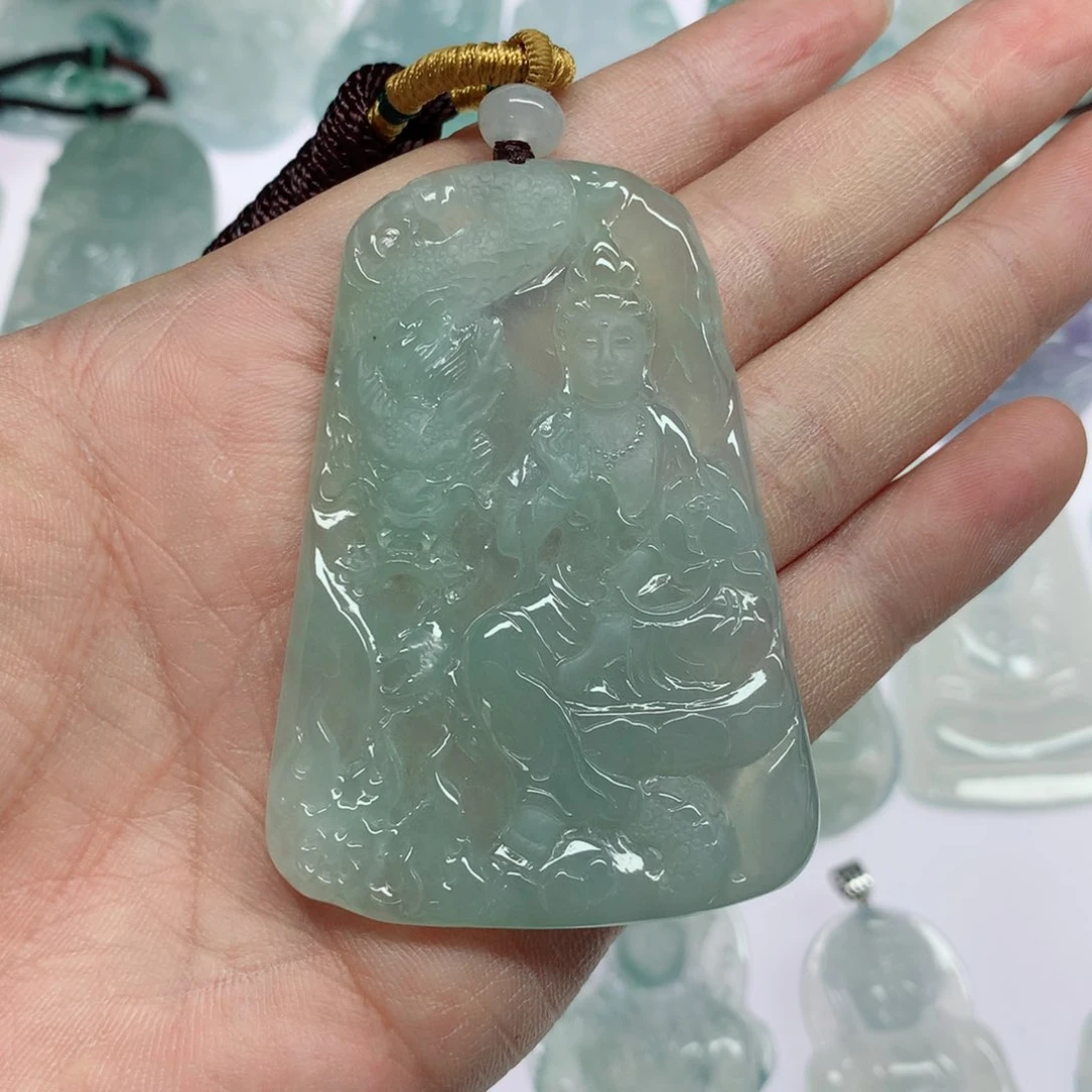 翡翠颈饰未镶嵌鬼*刃观音