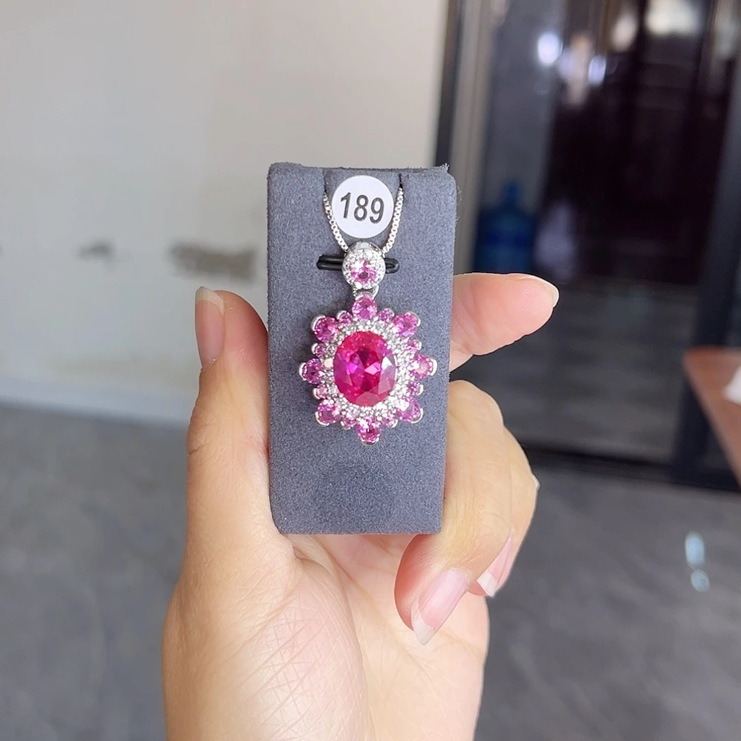 颈饰蓝宝石银S925镶嵌