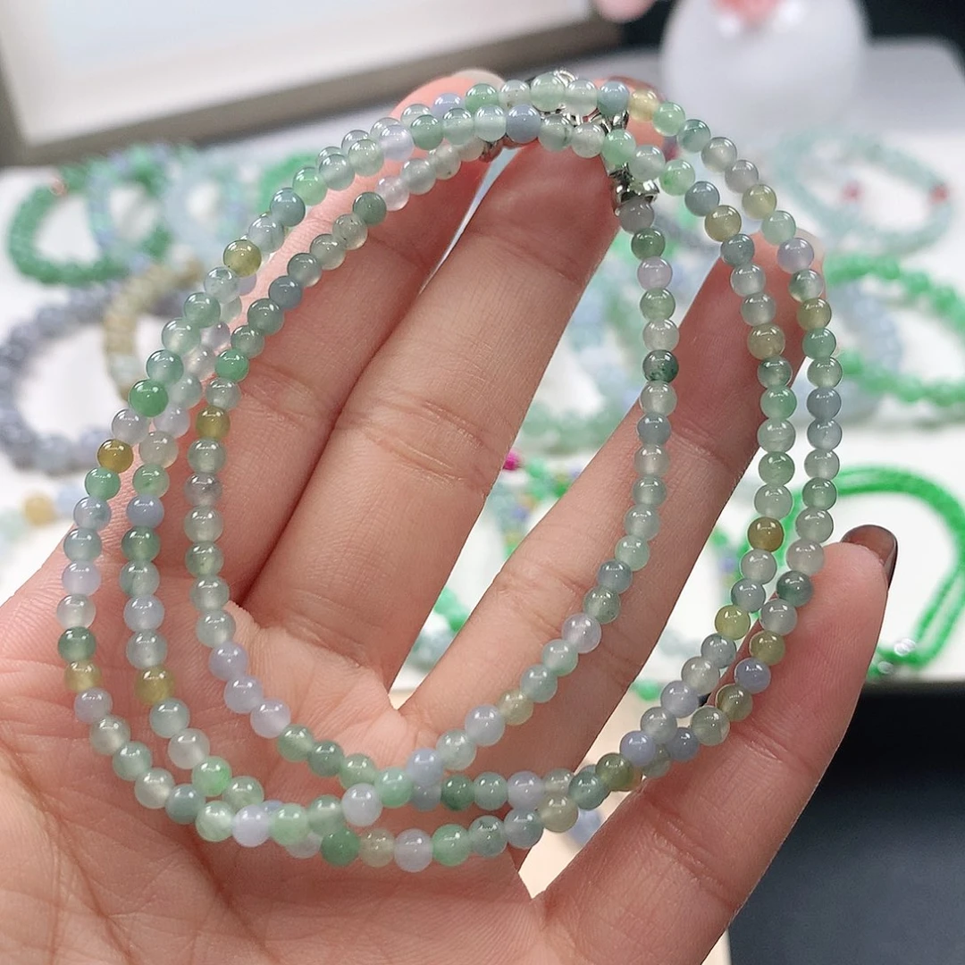 翡翠未镶嵌手链3.5mm