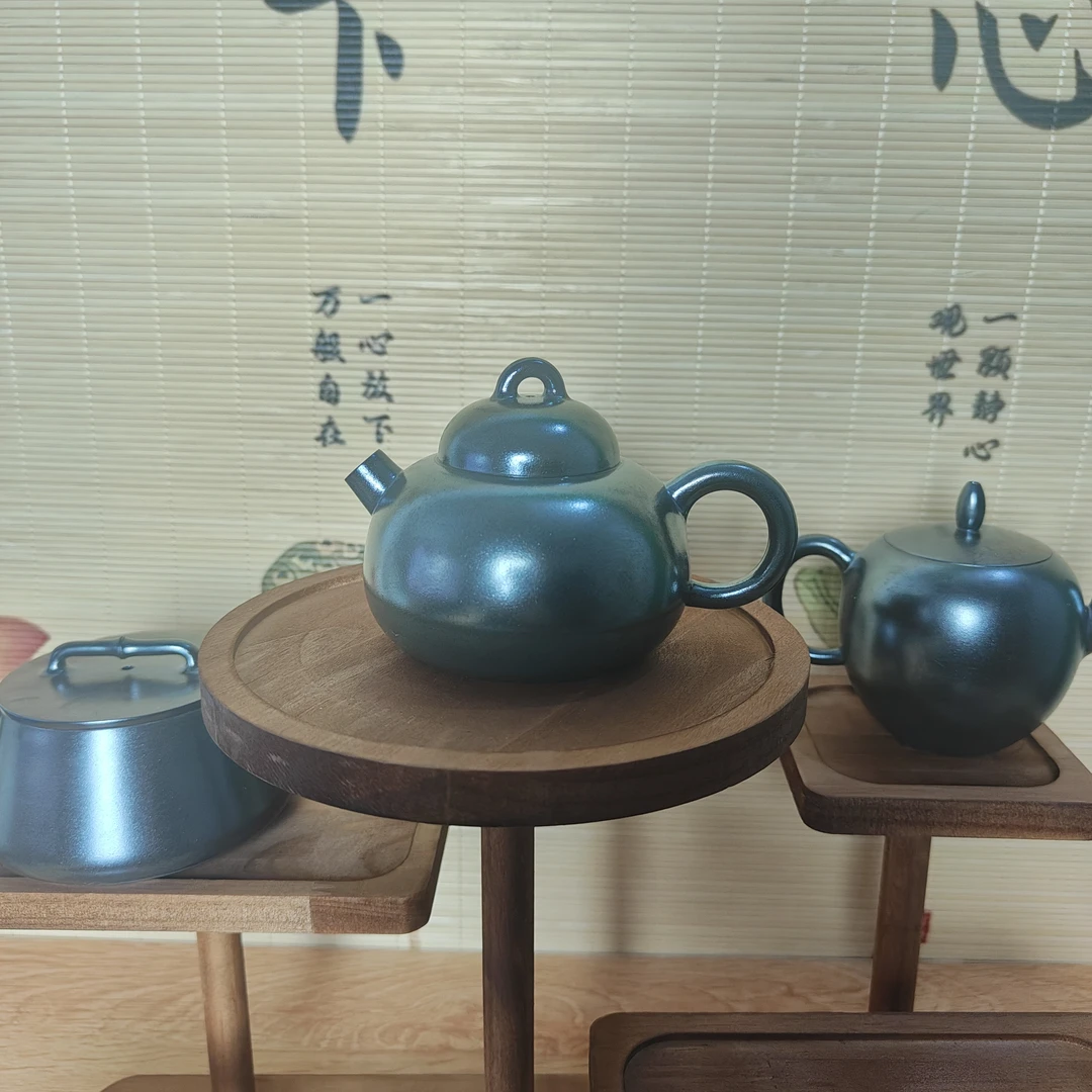 福满壶 结晶烧钦州纯手工原矿坭兴陶茶壶150cc六堡茶具唐天源名师