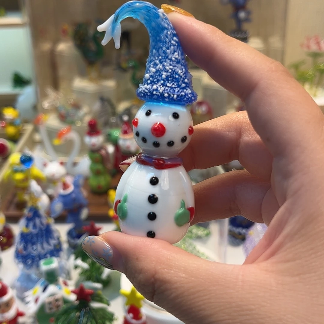 琉璃手工艺品雪人