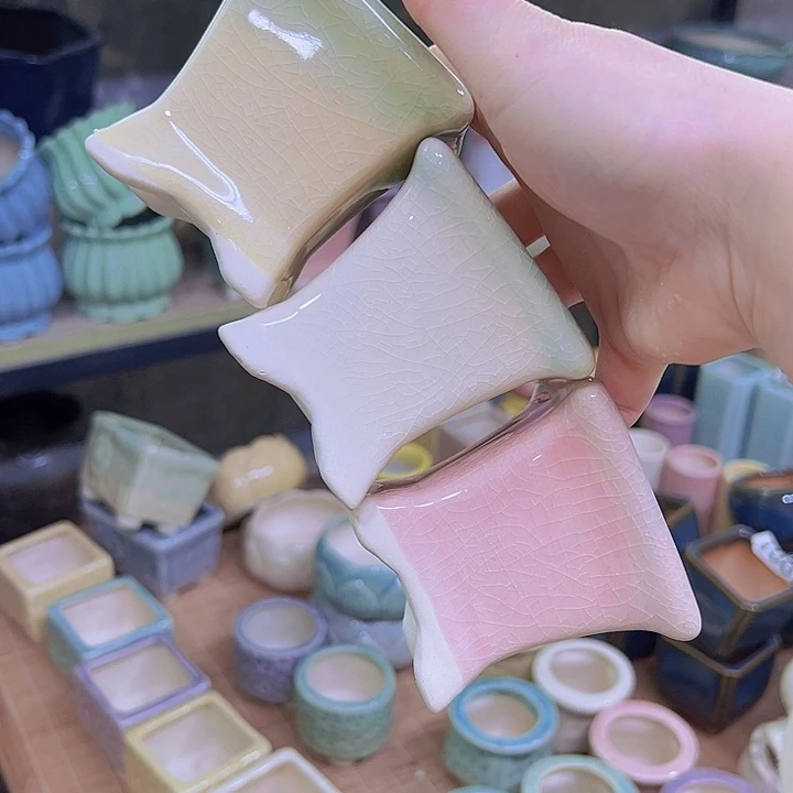 红陶陶瓷花盆当场满12包邮