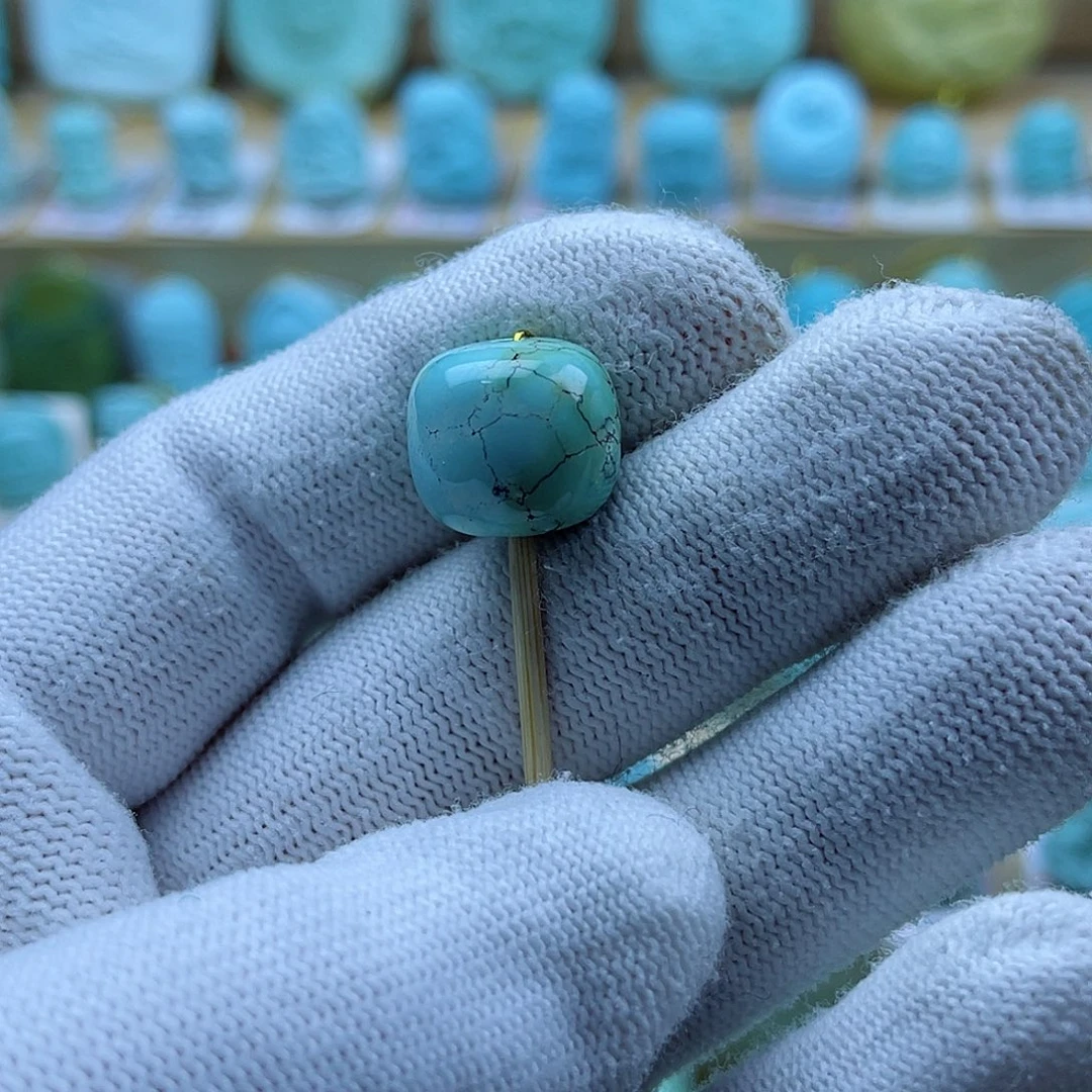 绿松石未镶嵌珠宝奇石14mm