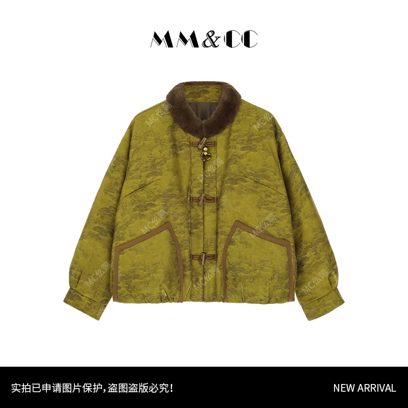 【亦景】新中式国风重工2025羽绒服女冬季新款羽绒厚外套G8957绵绵