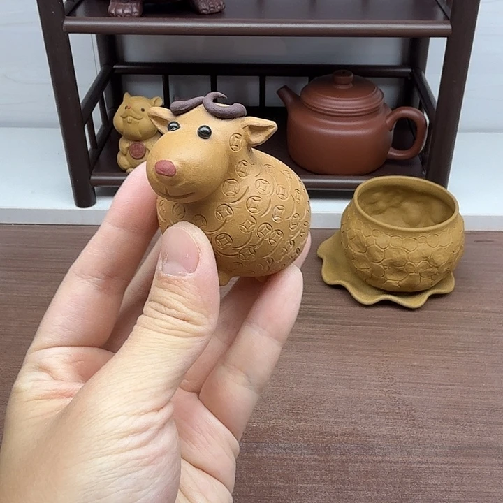 段泥茶案羊茶宠茶宠