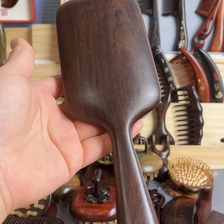 红酸枝木类黑檀木大气垫梳子