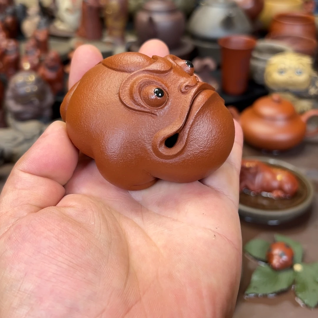 紫砂茶宠紫砂金蟾 微瑕