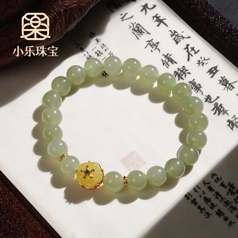 轻奢民族风百搭和田玉简约女式手链多样性发一-10298