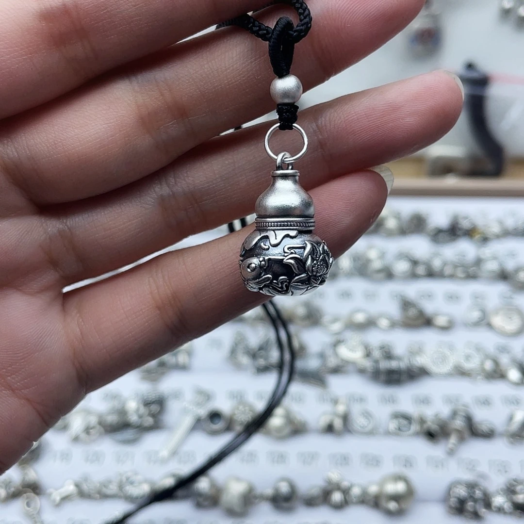 吊坠足银足银999吊坠莲花葫芦