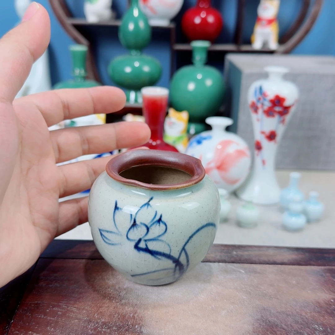 陶瓷手工小花器摆件