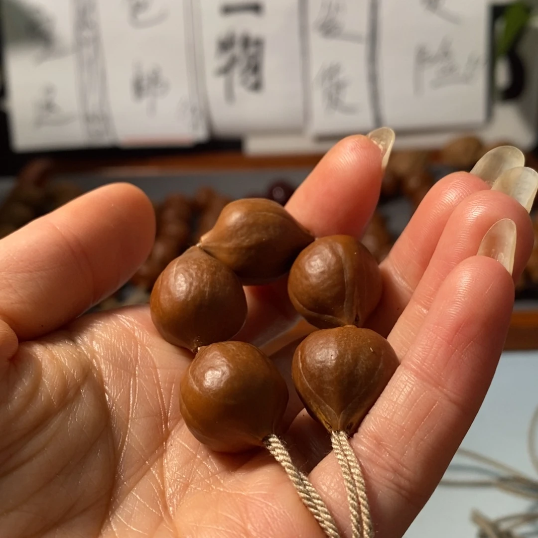 橄榄核手串ぷ****?9161精品蒜头铁核5颗