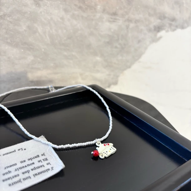 铜合金仿珍珠项链 房子项链XL3377