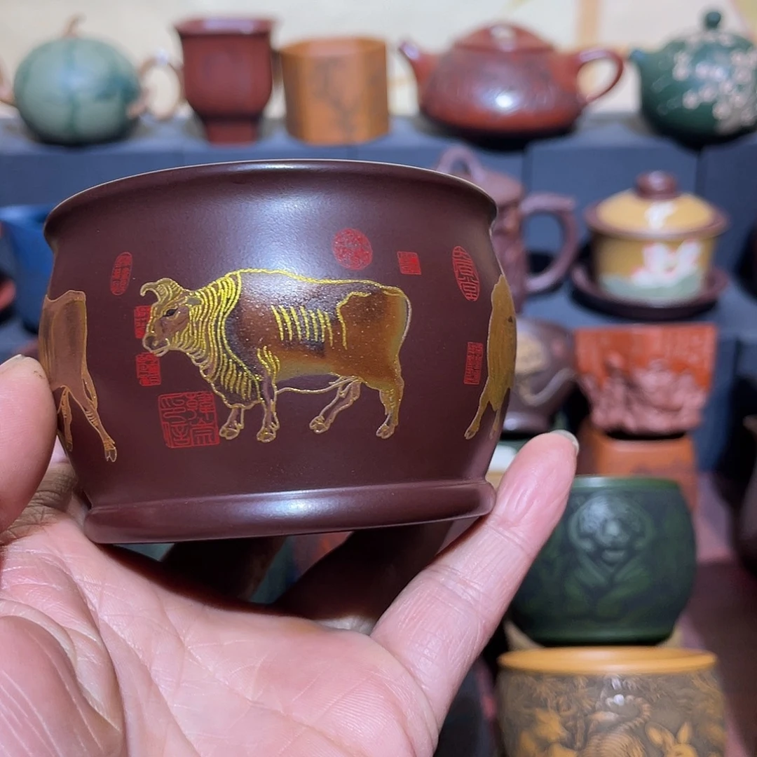 原矿紫砂手工主人杯