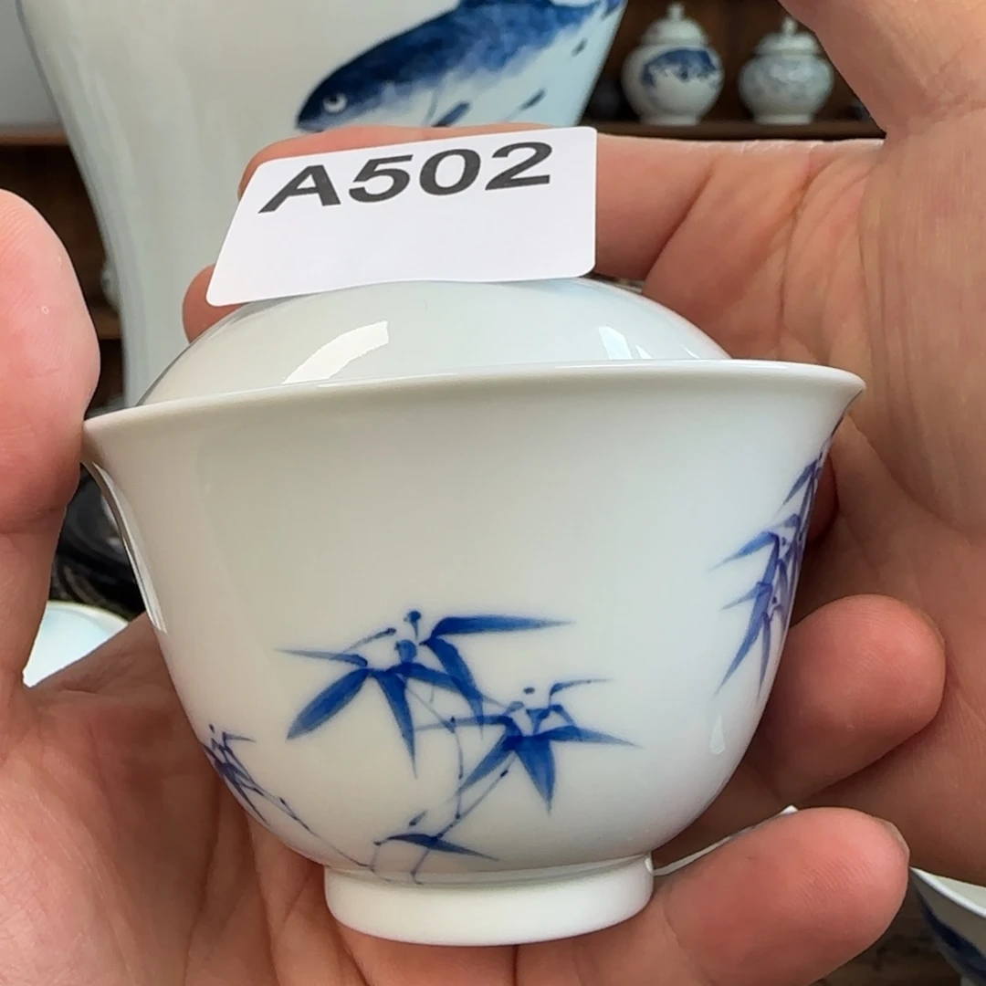 一泓手作502竹子盖碗