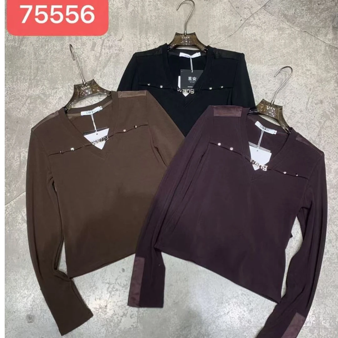 【代代精选】设计感拼接打底衫-21178