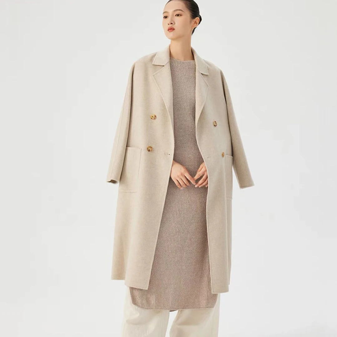 羊毛2025年新款双面呢大衣