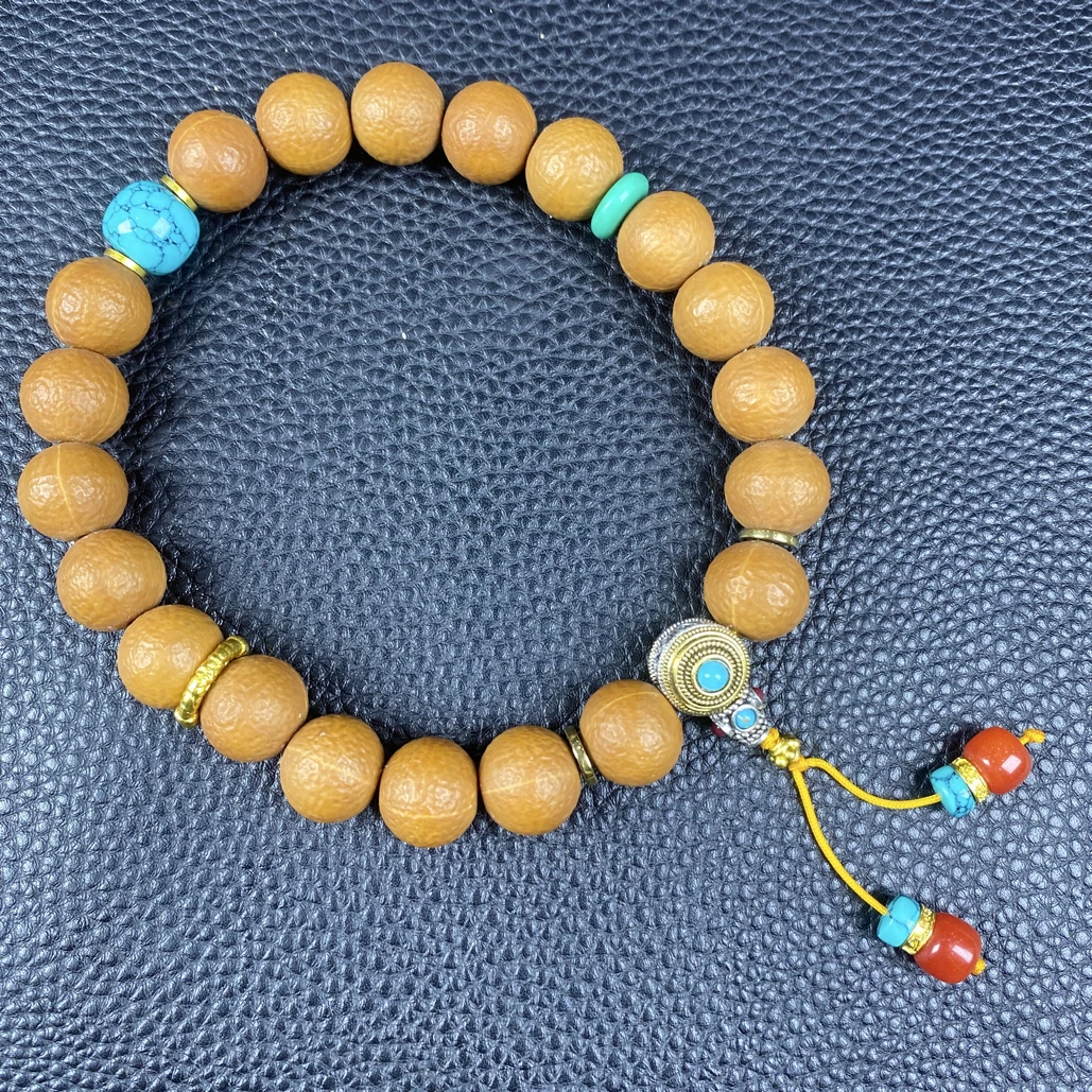 全品猴头雕刻橘皮纹手持卡12手串 A535