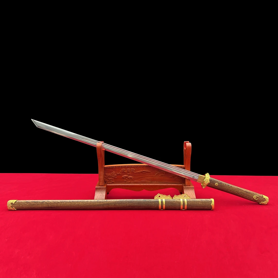 龙泉沈广隆-听风唐刀高碳钢 鸡翅木 宝剑 唐横刀 未开刃