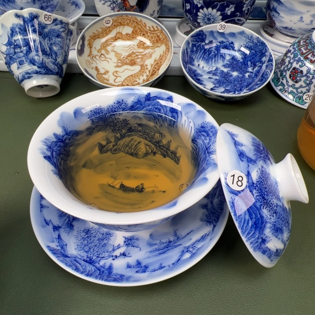 陶瓷景德镇纯手工纯手绘茶具木木18