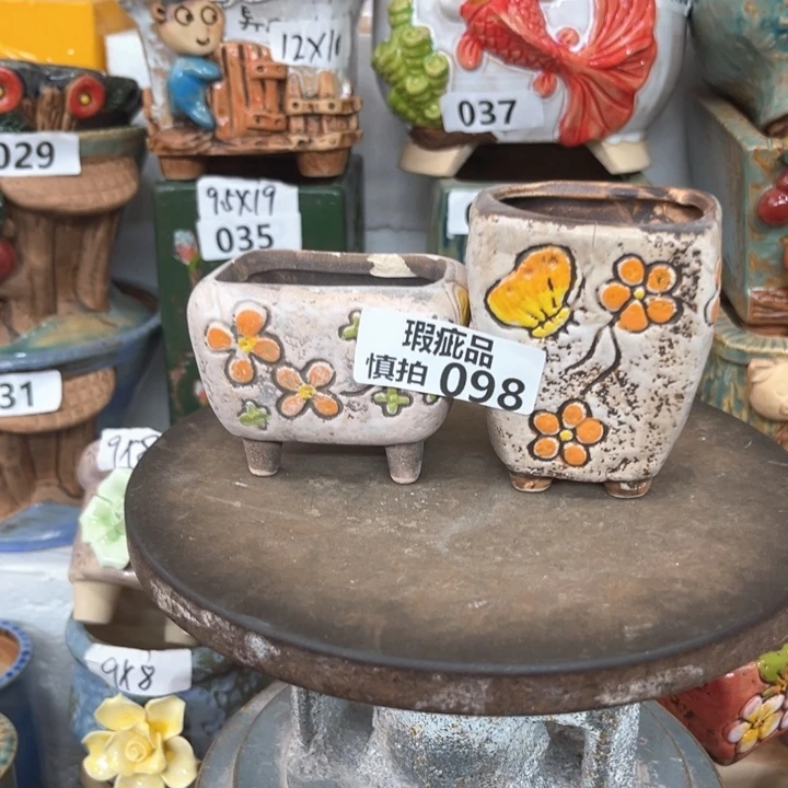 紫砂花盆粗陶材质多肉花盆