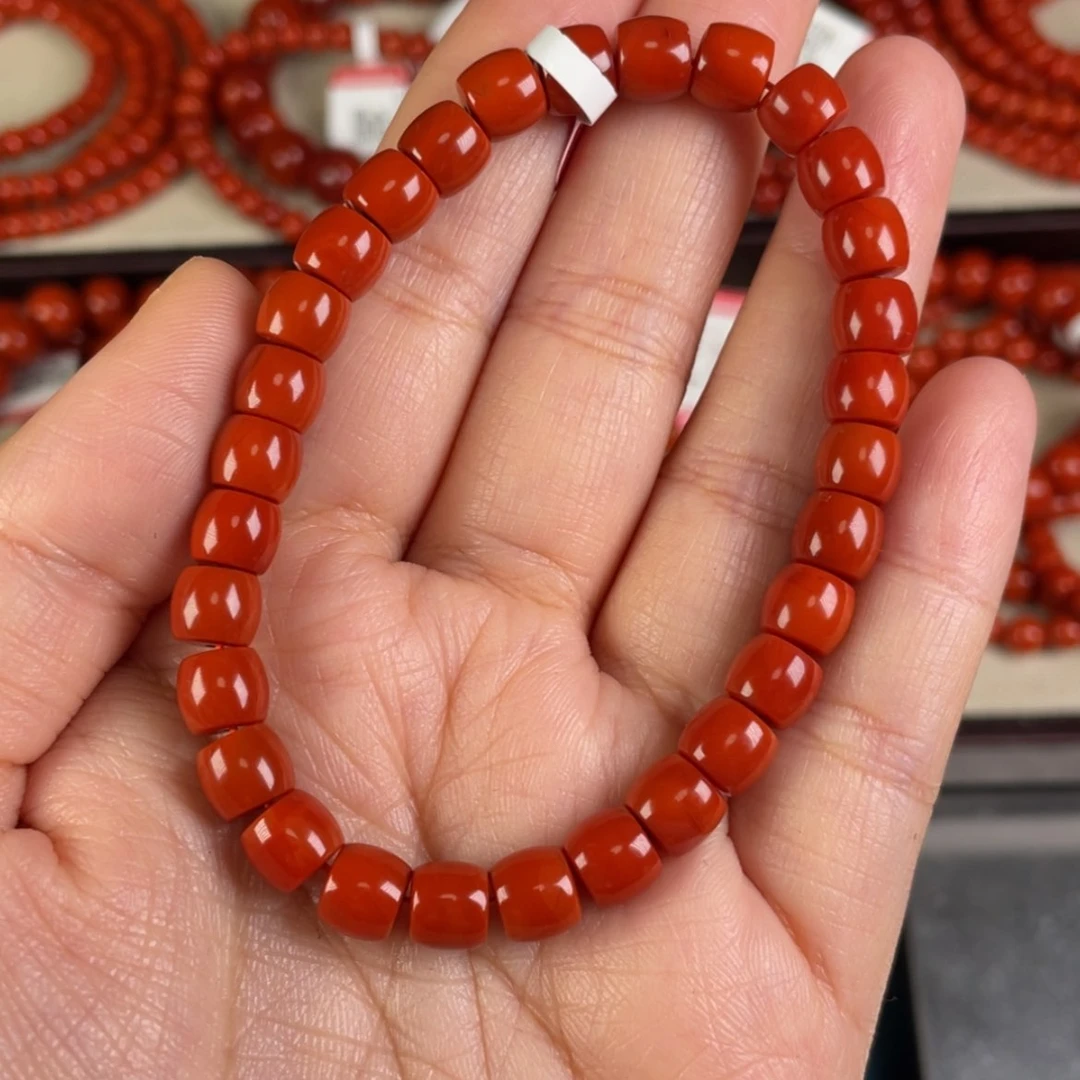 【闪购商品】南红玛瑙手链未镶嵌·***～满肉满色花