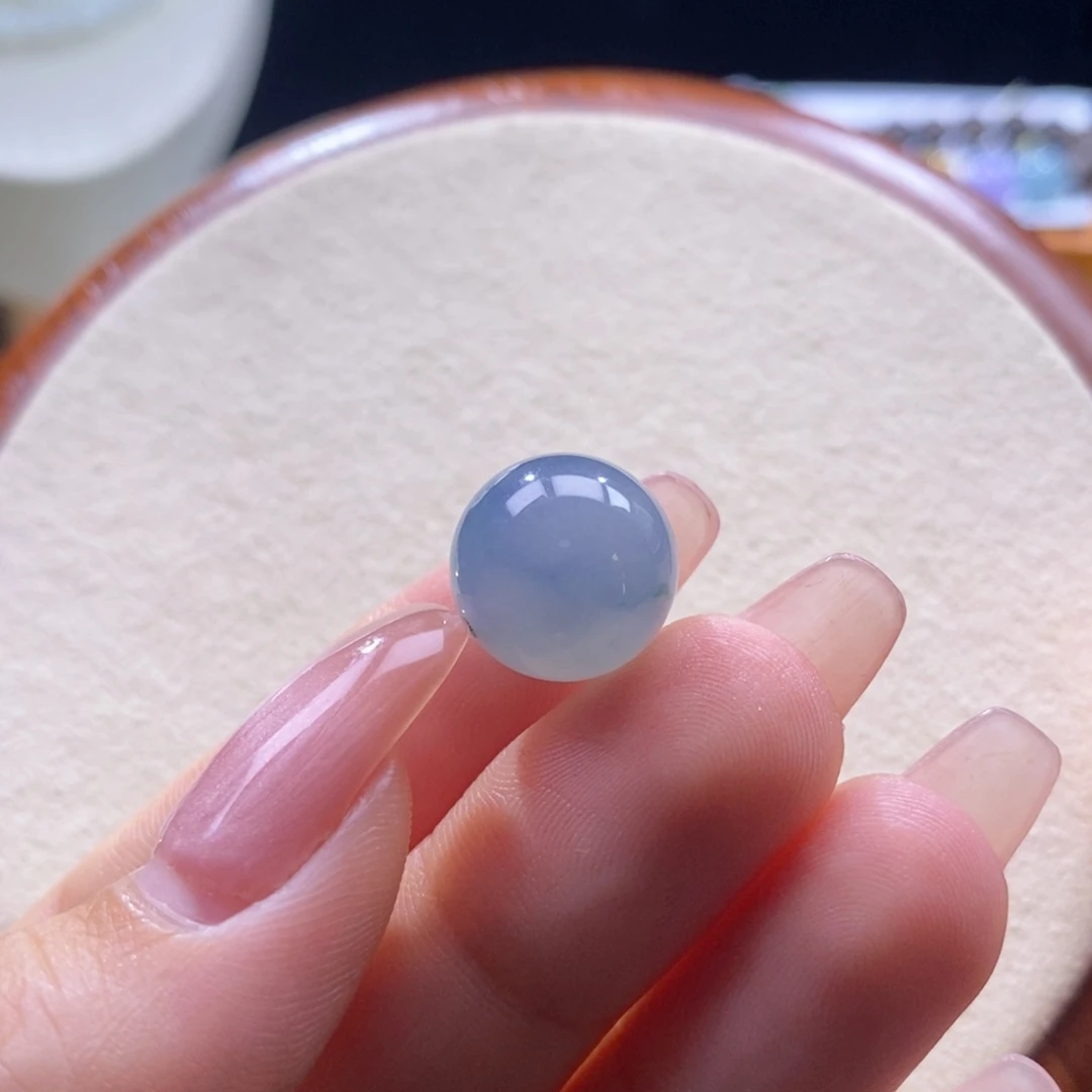 吊坠(不含链)未镶嵌翡翠翡翠深蓝紫圆珠