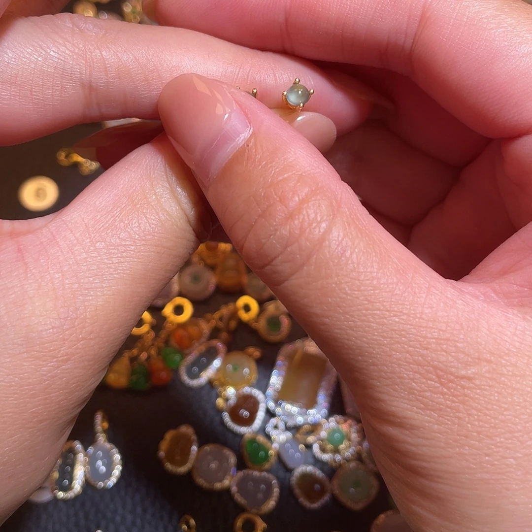 翡翠银S925镶嵌颈饰