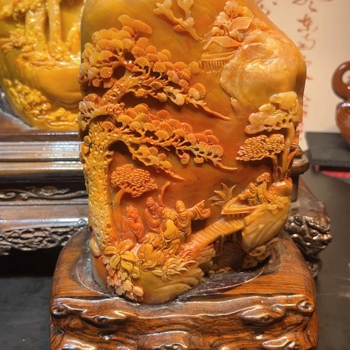 寿山石潇**洒雕刻工艺制作