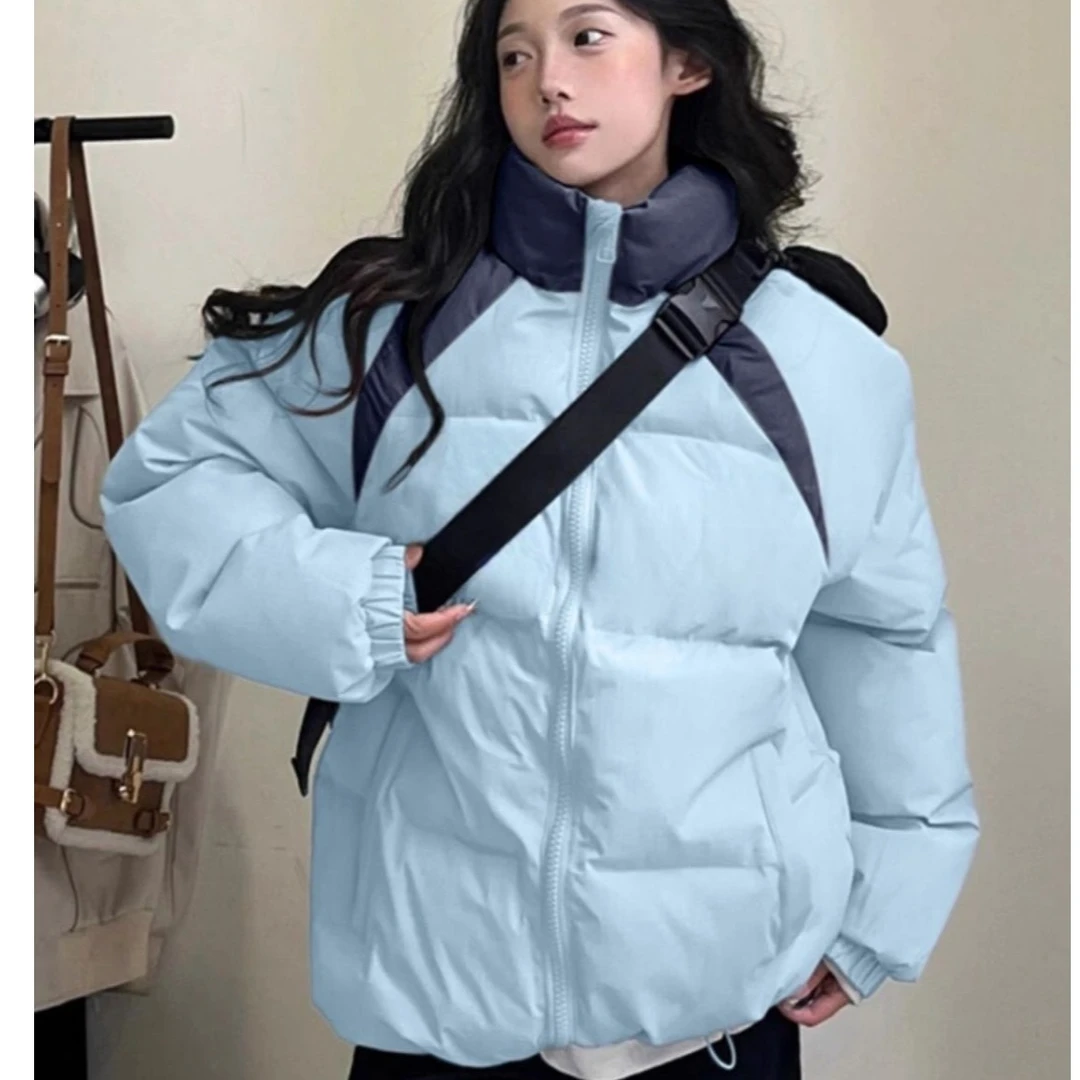 苗苗2024年新款复古风立领棉衣羽绒棉服宽松冬季加厚保暖棉服外套