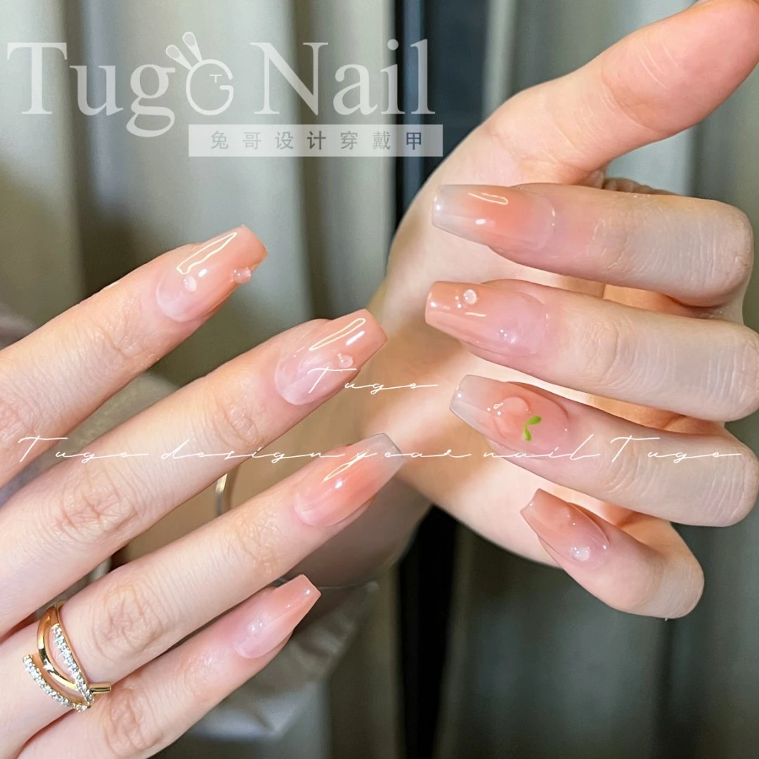 TugeNail“桃气乌龙” 雕花美甲 断码孤品不补 C短C长 现货TGXX