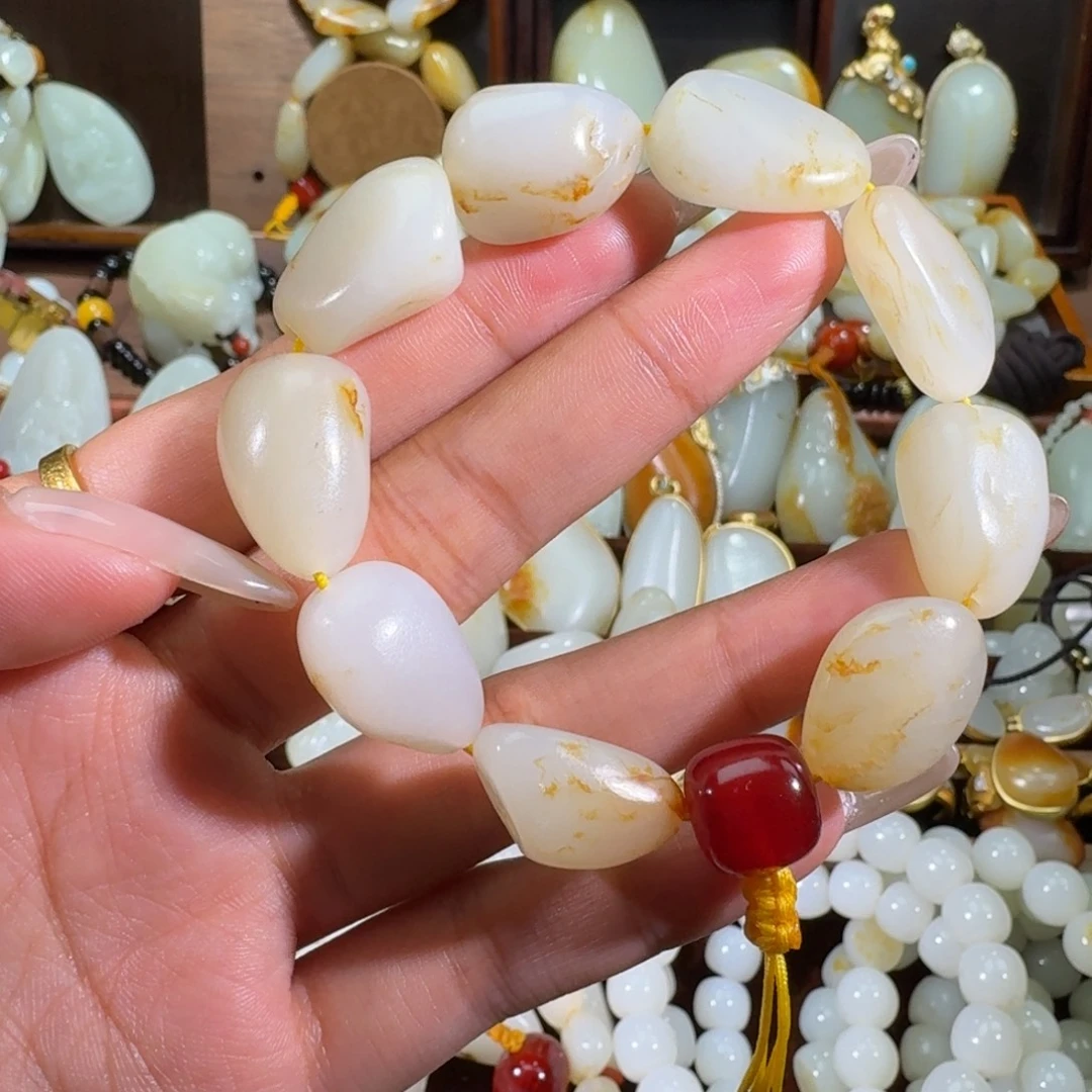 和田玉未镶嵌手链