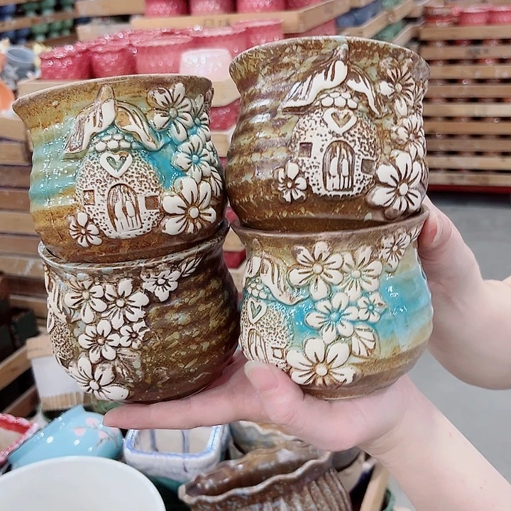 有孔.凑单10元陶瓷花盆发货！