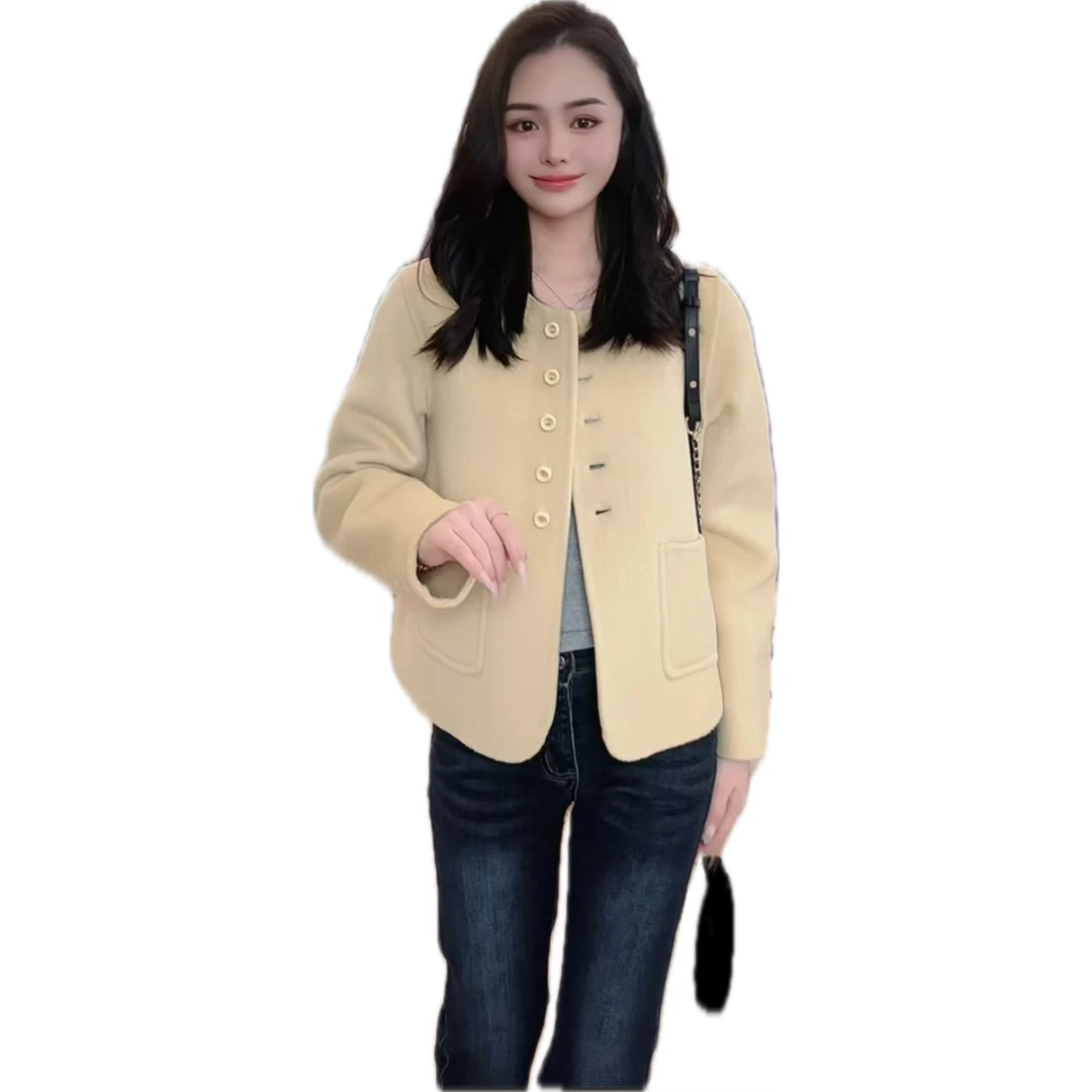 【Manjia定制】羊绒+超细绵羊毛气质百搭休闲小香风2409款外套