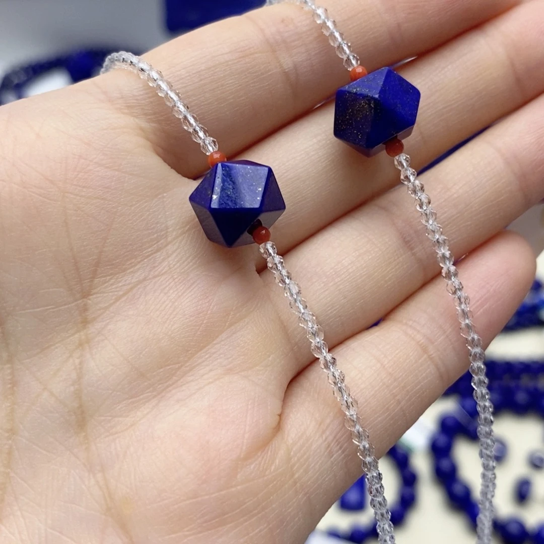 青金石未镶嵌颈饰