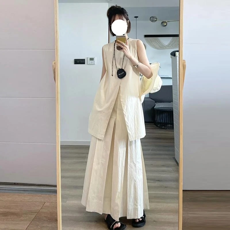 清冷感新中式禅意风套装女夏装搭配穿搭一整套棉麻亚麻夏季两件套