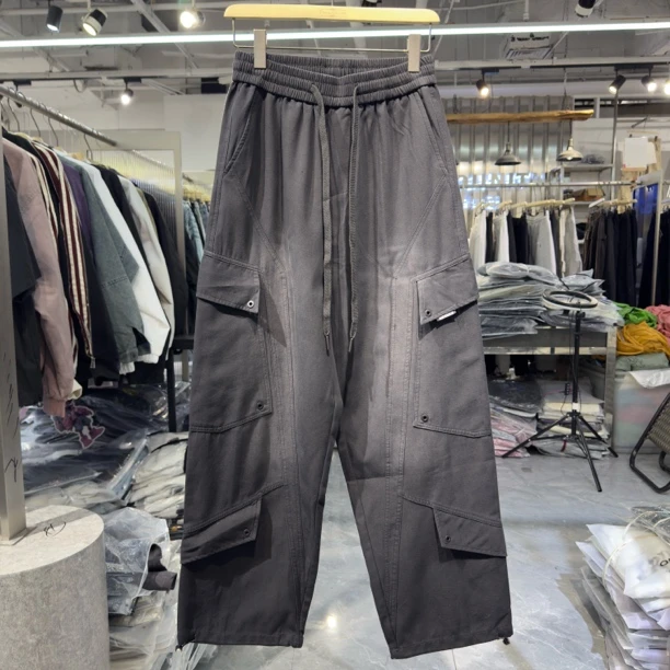 实体～25秋季高品质美式复古工装裤男宽松休闲百搭直筒阔腿长裤潮