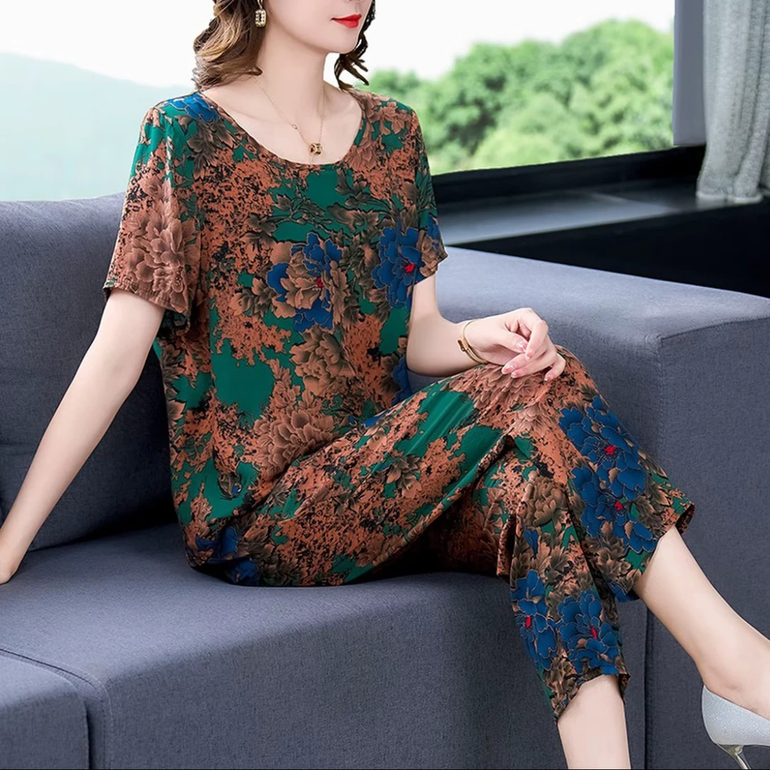 妈妈装两件套装-0522