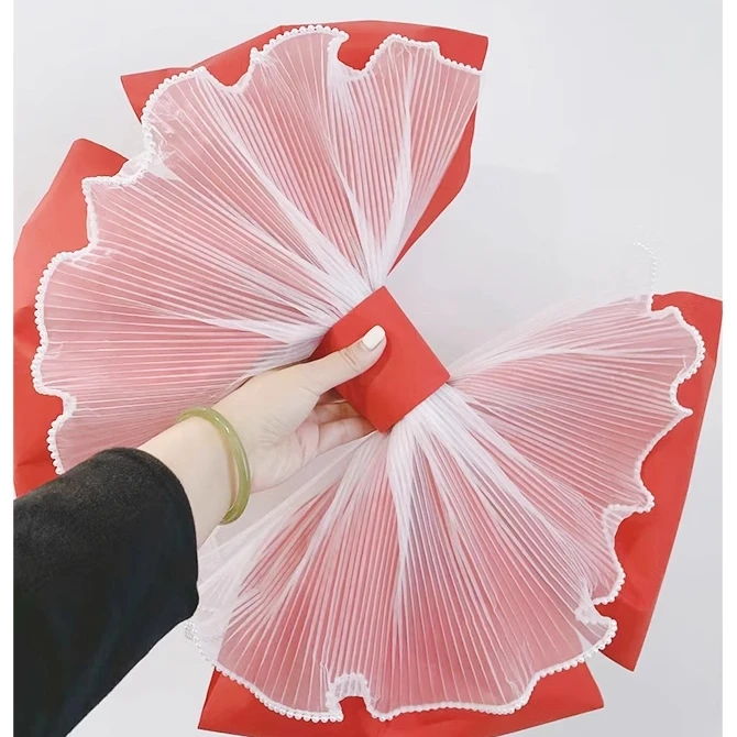 【花姿材】浪花纱花店情人节520七夕节日花束包装材料鲜花花束包装