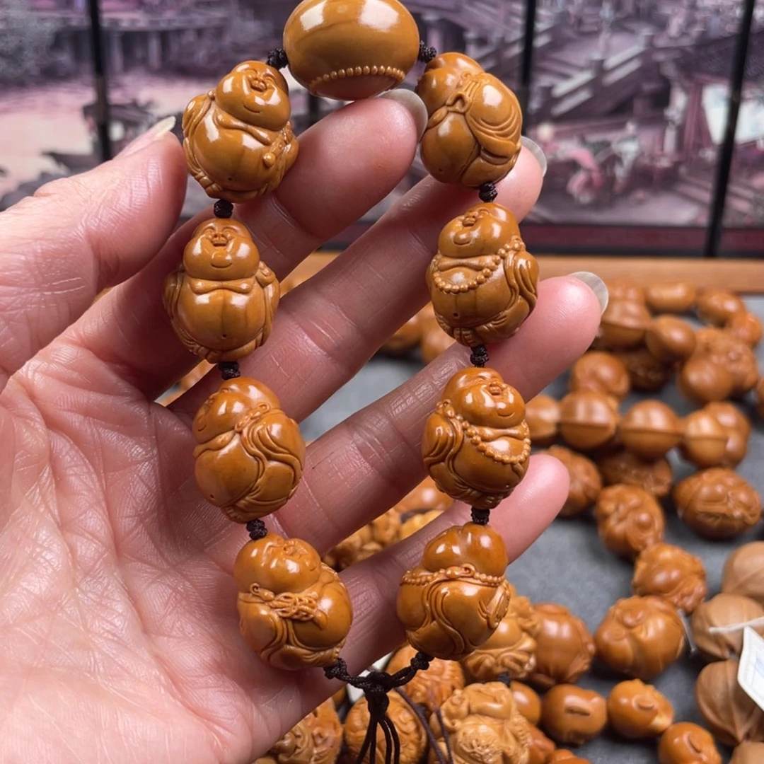 橄榄核手串水晶核弥勒