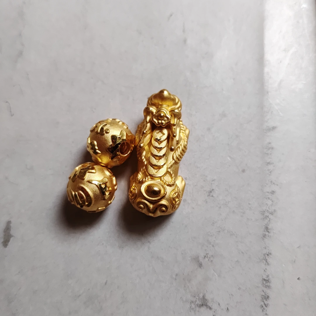 金元宝足金999貔貅珠子首饰