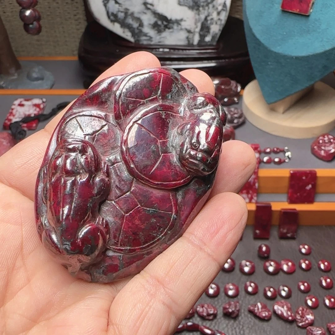 饮***源天然辰砂原矿摆件