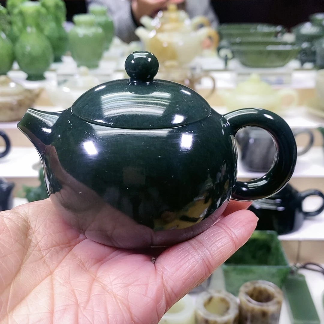 和田玉茶壶未镶嵌180ml