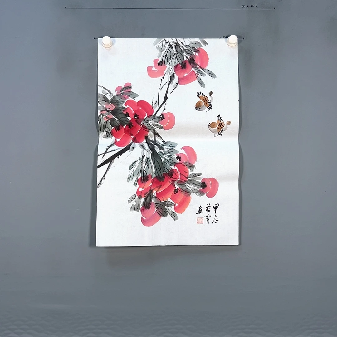 国画367 花鸟和花的颜色搭配起来