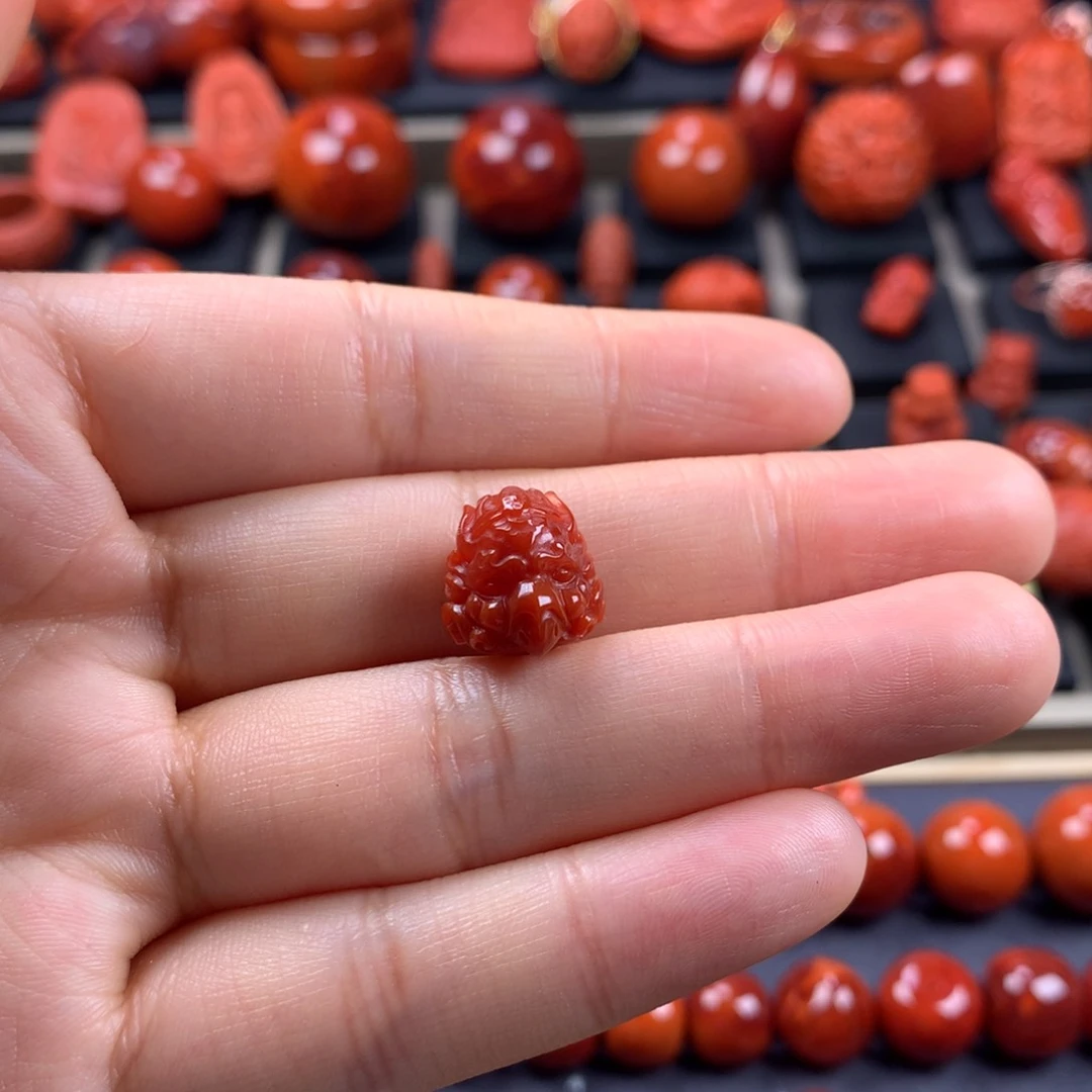 南红玛瑙大鹏鸟12MM+未镶嵌